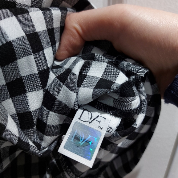 NWOT, Diane Von Furstenberg | Monochrome Gingham Plaid Sleeveless Top - Picture 10 of 16